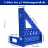 Tyafzzn 3D Mitre Angle, 22.5-90° Combination Angle Made of Aluminium
