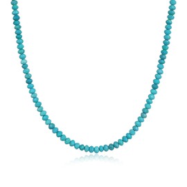 GAVU Men's Crystal Bead Necklace with Gemstone Beads Black Onyx & Tiger's Eye, Stone, Turquoise