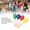 4Pcs Music Maracas Wood Iron Beads Professional Hand Percussion Rattles