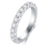 BORUO 925 Sterling Silver Ring, Cubic Zirconia CZ Wedding Band