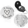 Brainy Pocket Hug Token Long Distance Friendship Keepsake Stainless Steel