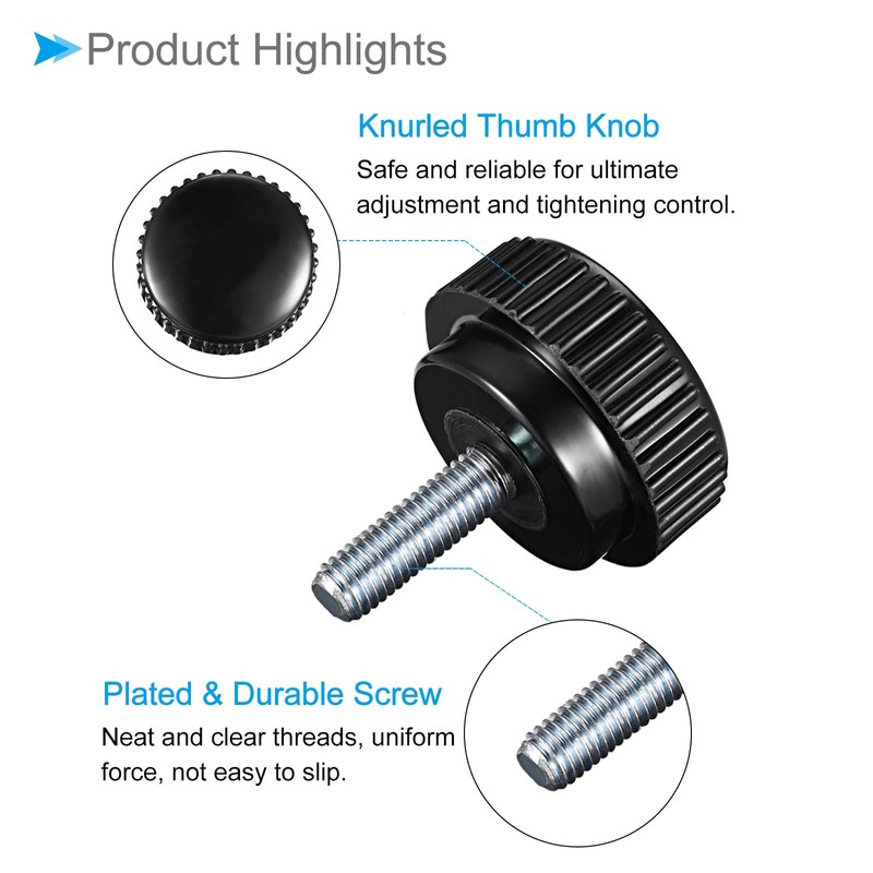 CoCud Knurling Clamp Knob M8 x 25mm Male Thread 25mm