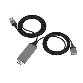 3 Colors Phone to HDMI Cable for IOS Interface Digital AV Adapter 1080P Plug Play for IOS Android Black