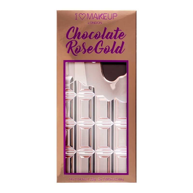 Makeup Revolution Eyeshadow Palette, Rose Gold Chocolate Bar
