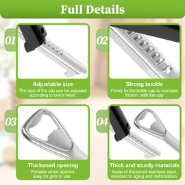 AUAUY 1PCS Effortless Jar Opener for Arthritic Hands, Adjustable Jar Opener for Weak Hands, Non-Slip Bottle Opener, Manual Can Lid Opener, Multifunctional Jar Openers for The Elderly (Black)