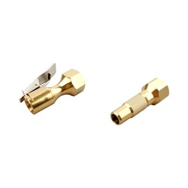 EFGTEK 2PCS 1/4 Inch NPT Inch Tire Inflation Valve with Clip-on Chuck and Twist-on Chuck Internal Thread for Bicycles Motorcycles Cars Buses Trucks