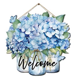 COLOR VALLEY ART Welcome Sign for Front Door Porch Decor, Front Door Decor, Wooden Welcome Door Sign, Hanging Housewarming Home Decor for Outdoor Indoor
