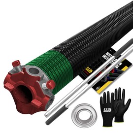 Garage Door Torsion Spring 243x2x30 Torsion Springs for Garage Door Repair Right Hand Wound Replacement for Left Side of Garage Door with 1" Steel Bearing, Gloves, Manual and Winding Bars (Red Cone)