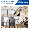 Muzata 4FT Black Cable Railing Handrail Rectangular Stainless Steel Handrail