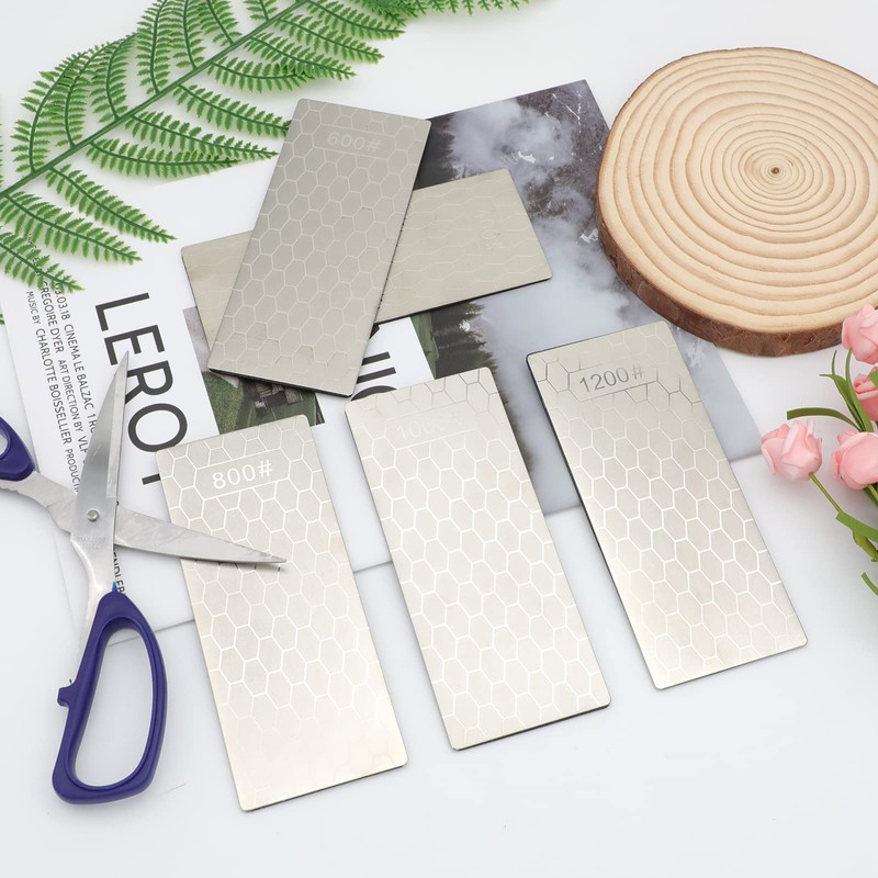 Diamond Sharpening Stone, 5 Pcs Knife Sharpening Stone with Extra