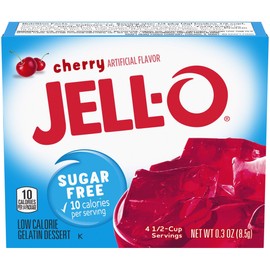 Jell-O Sugar Free Black Cherry Low Calorie Gelatin Dessert 1 x 8.5g Box