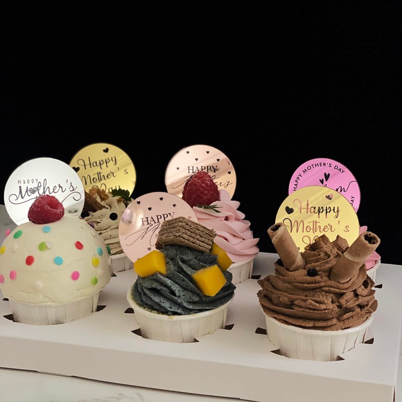 Decoración para cupcakes, 40 piezas de acrílico para el día