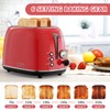 Toaster 2 slice,Retro Stainless Steel Toaster with 6 Settings, 1.5