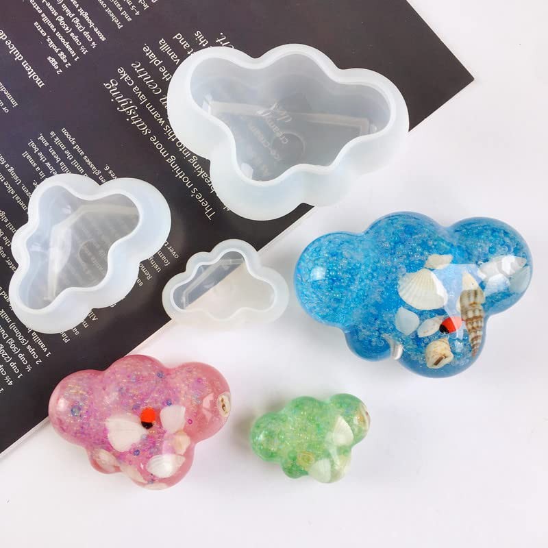Cloud Shaped DIY Crystal Drop Glue Mold Silicone Mold Transparent