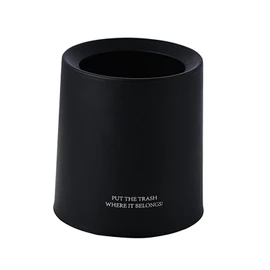 Bote de Basura de Escritorio, Cesto de Basura Portátil de 1,5 L, Pequeño Cubo de Basura para Oficina en Casa (Negro)