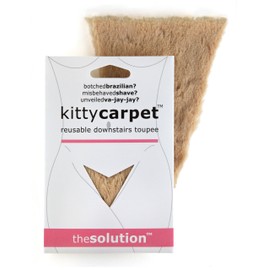 Kitty Carpet Reusable Downstairs Toupee Merkin Pubic Wig Funny Gag Gifts for Women (The Carpet Matches The Drapes (blonde))