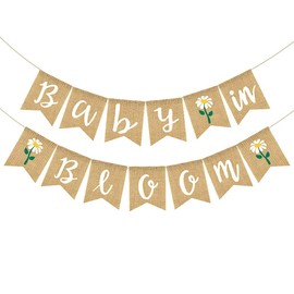 Baby in Bloom Banner, Baby Shower Decoration, Daisy Flower Design, Boys Girls Baby Shower Party Decorations