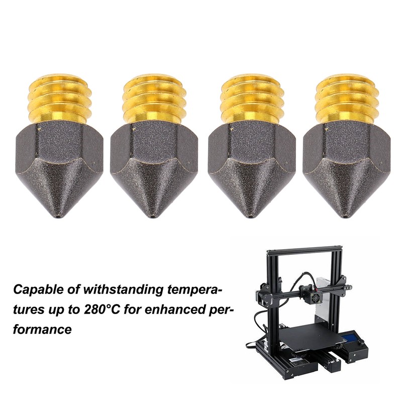 4 Pcs 3D Printer Nozzles Three Hole High Flow Fast