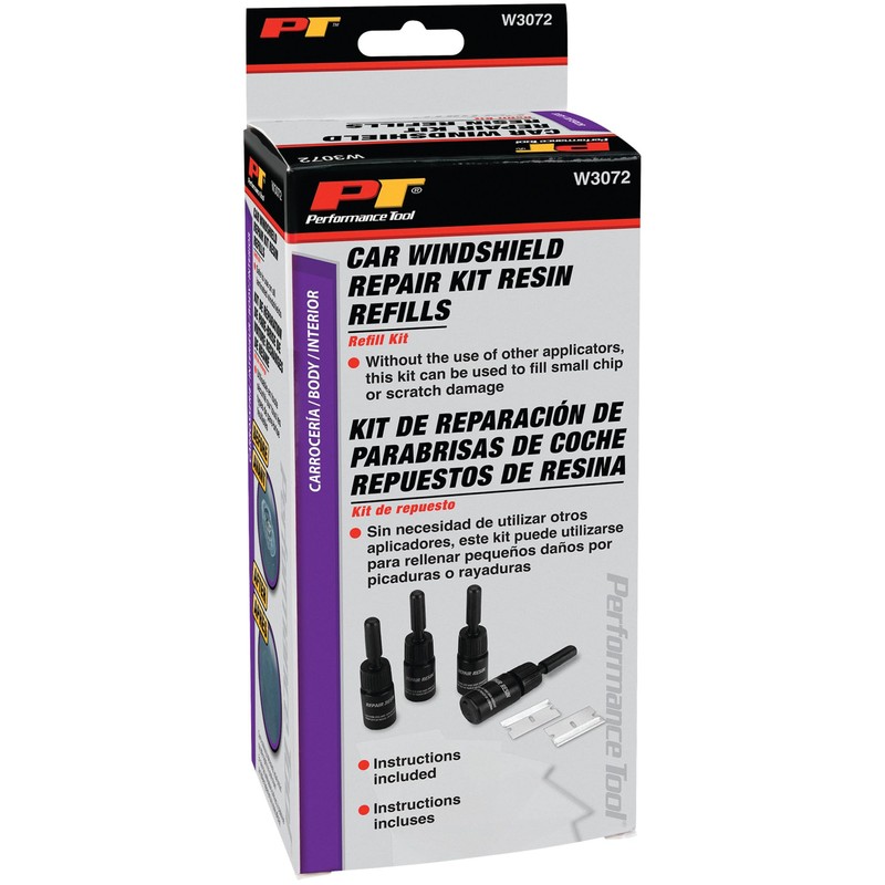 Performance Tool W3072 Car Windshield Repair Kit Resin Refills