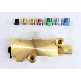 auto city classic gm style proportioning valve disc drum  2 inlets 3 outlets pv2 WITH FITITNGS
