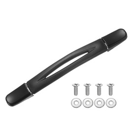 PATIKIL 7.87 Inches Luggage Handle Replacement, Plastic Pull Handle Grip with Washers and Screws for Luggage Toolbox Storage Box Case Repair - 9Pcs (Black)