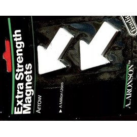 Aronson Extra Strength Magnets White Arrow Perfect for Teachers 2pk