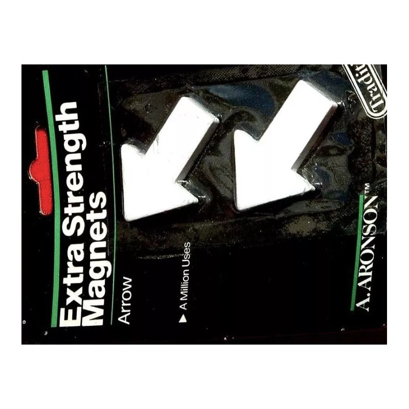 Aronson Extra Strength Magnets White Arrow Perfect for Teachers 2pk