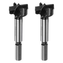 HARFINGTON 2pcs Forstner Drill Bit 28mm (1-3/32") K30/C1 Tungsten Carbide Tip Triangle Shank Wood Forstner Bit Opener Cutter for Hinge Hole Drilling Woodworking