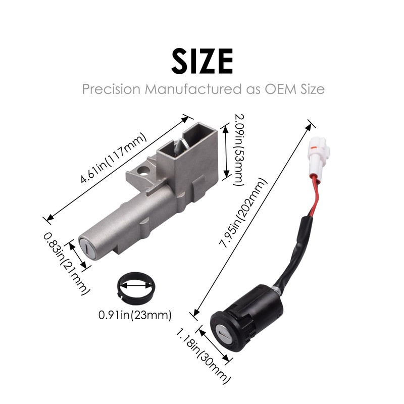 Ignition Switch Seat Lock Key Kit Plug&Play Compatible with Sur-Ron
