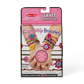 Melissa & Doug On-the-Go - Juego de actividades manuales de hacer pulseras de la amistad (para hacer más de 10 pulseras)