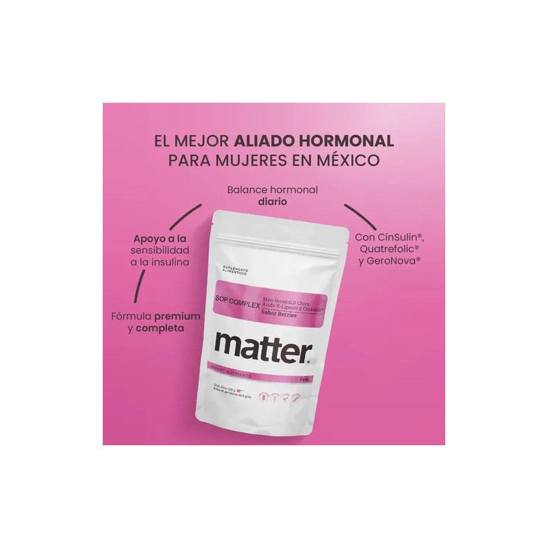 Inositol Polvo Sin Gluten Vegano Sabor Berries 225g Matter Smart