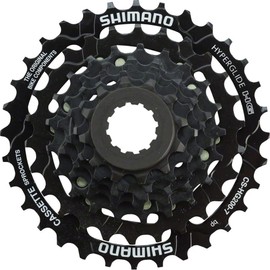 SHIMANO Tourney CS-HG200 Cassette, 7-Speed, 12-32t, Black