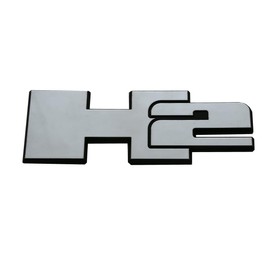 1pc New H2 Rear Liftgate Door Nameplate 3D Badge Emblems Replacement for 2003-2009 Hummer H2 Origianl Size (Chrome)