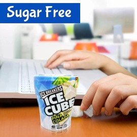 ICE BREAKERS ICE CUBES Piña Colada Sugar Free Gum 40 Piece (Pack of 1)