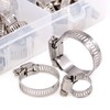 Swpeet 60Pcs Assorted Sizes Hose Clamps Kit, 304 Stainless Steel