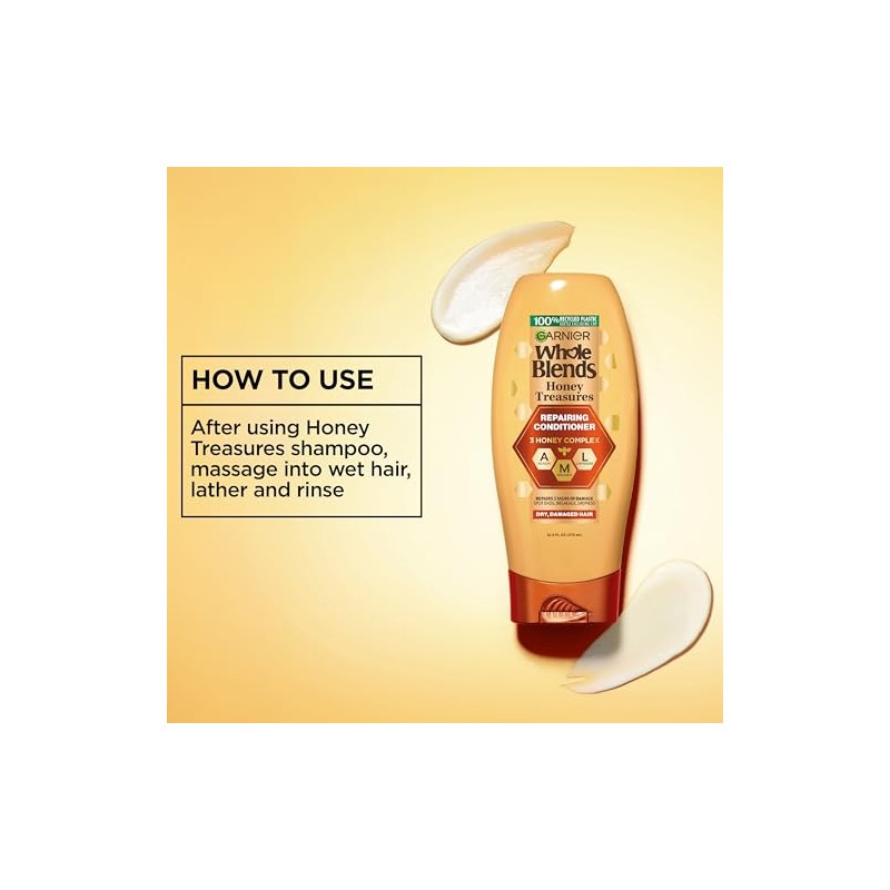 Garnier Hair Care Whole Blends Repairing Conditioner Honey Treasures for