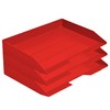 Acrimet Stackable Letter Tray 3 Tier Side Load, Plastic, Desktop