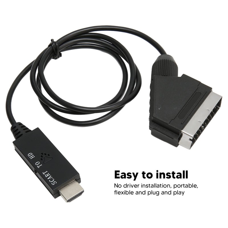 SCART to HD Multimedia Interface Converter, HD 1080P Video Adapter