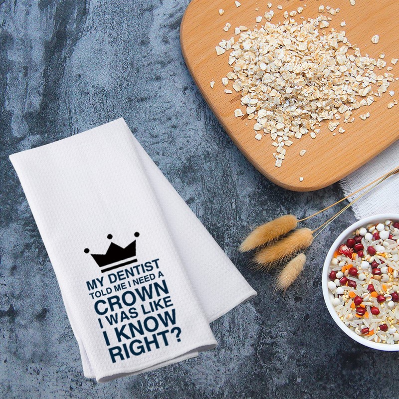 PWHAOO Funny Kitchen Towels My Dentist Told Me I Need
