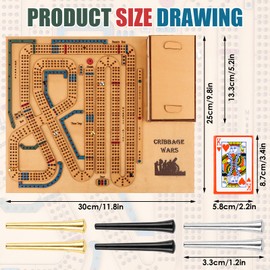 Cribbage Wars Board Game, Funny Cribbage Board Play Set, Classic Cribbage Wars Game, Strategy Cribbage War Game, Board Games Adults, Board Games with Family and Friends