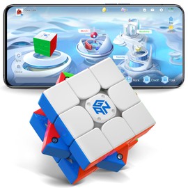 GAN 356 i3 Stickerless Speed Cube, 3 x 3 Smart Cube, Magnetic Cube, Intelligent Tracking, Timing, Movements and Steps Measure with CubeStation App Puzzle Toy (Robot Not Included)