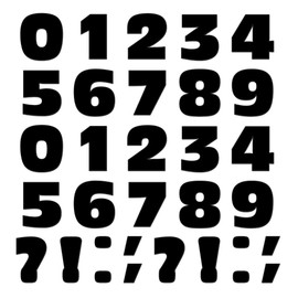 Numbers Punctuation Black Novelty Gift Locker Refrigerator Vinyl Magnet Set