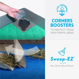 Paw Inspired PopCorner Guinea Pig Cage Liners | Washable Fleece Bedding or Pet Bed Mat for Small Animals | Super Absorbent Pee Pad with Reinforced Corners and Waterproof Bottom (C&C 2x4, Pink)