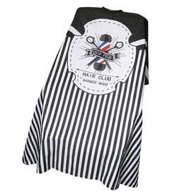 FRCOLOR Hairdresser Cape Professional Hair Cape Barber Styling Apron Salon Cap Customer Dress for Adults (Black White)
