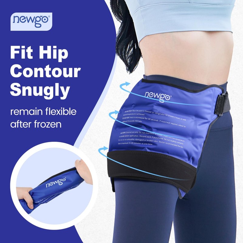 NEWGO Hip Ice Pack Wrap Cold Therapy Gel Pack for