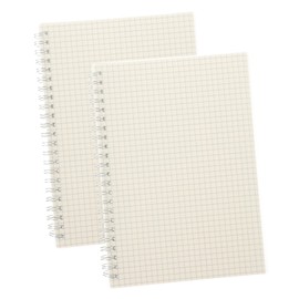 Ciieeo 2pcs A5 Grid Notebook Spiral Math Engineering Notebook Classic Minimalist Design for Students Teachers Office Workers