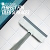 Floor Squeegee Broom Scrubbing Brush with Stiff Brush Bristles and