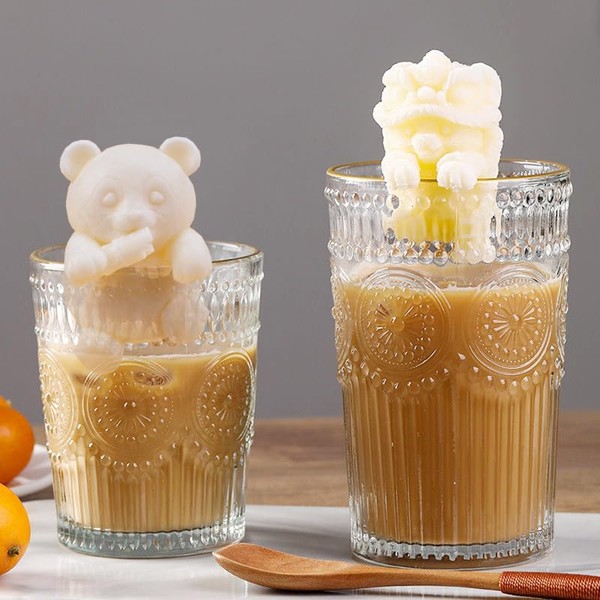 Befunu Kitten Panda Shaped Ice Molds, Set of 2 -