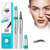Eyebrow Pencil with 4 Micro-Fork Tip Long-lasting Waterproof Eyebrow Pen