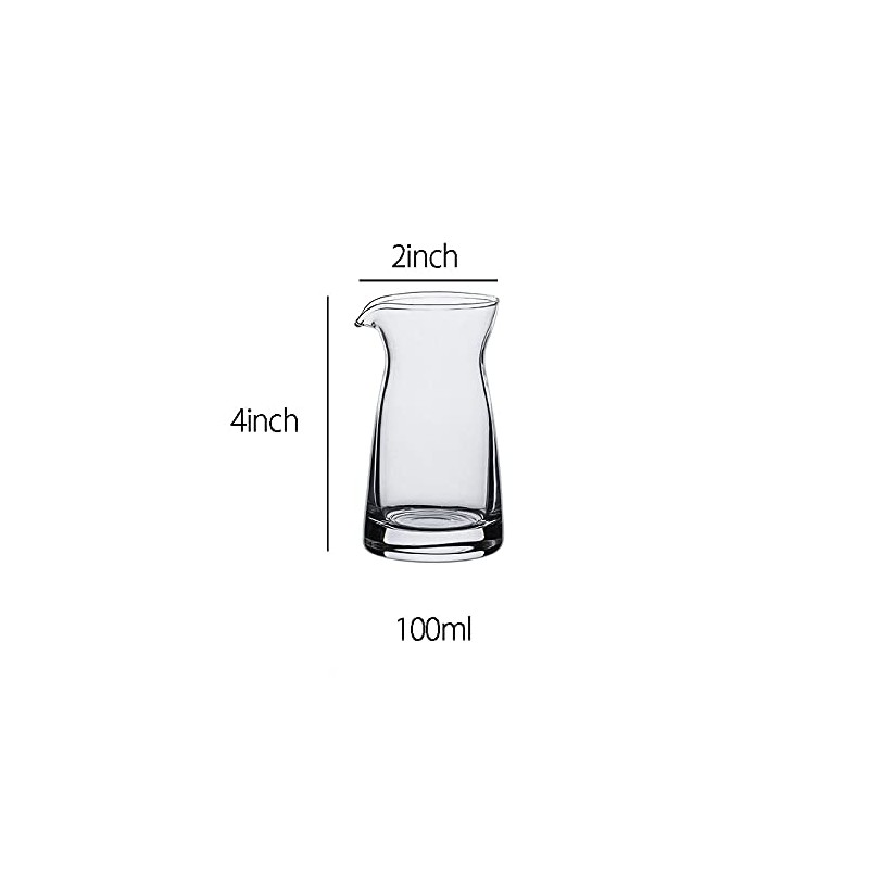 Mozacona 2pcs Glass Creamer Pitcher Sauce Serving Pitcher Milk Creamer